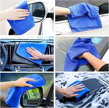 Car Cleaning Kit 12PCS Car Detailing Kit Wheel Cleaning Brush Tyre Brush Wire Brush Exterior and Interior car washing set for Car Motorcycle Bike Cleaning Wheels, Engine, Emblems, Air Vents