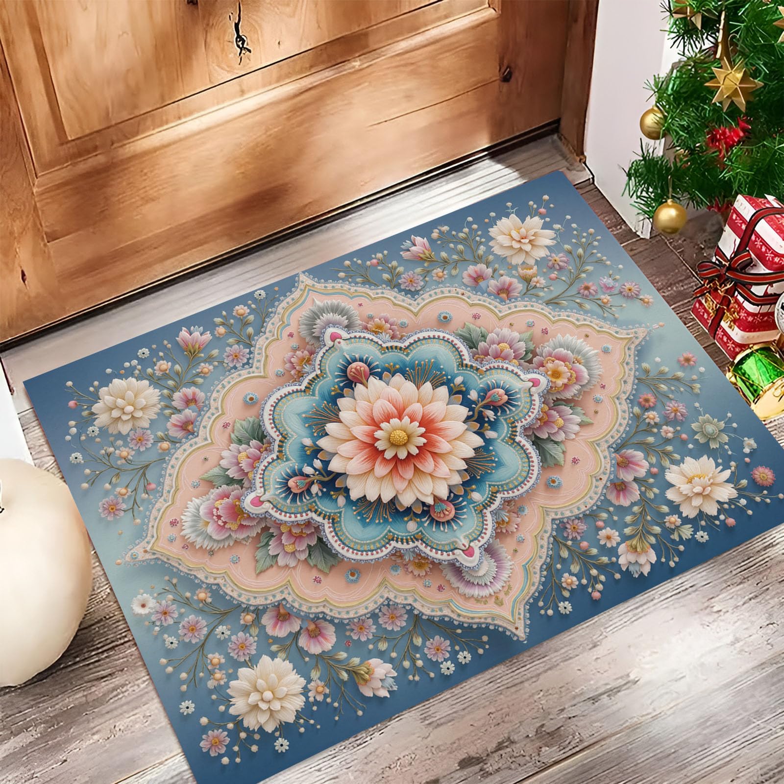 Tapis Intérieur Bohème pour Entrée et Couloir avec Chien 40x60
