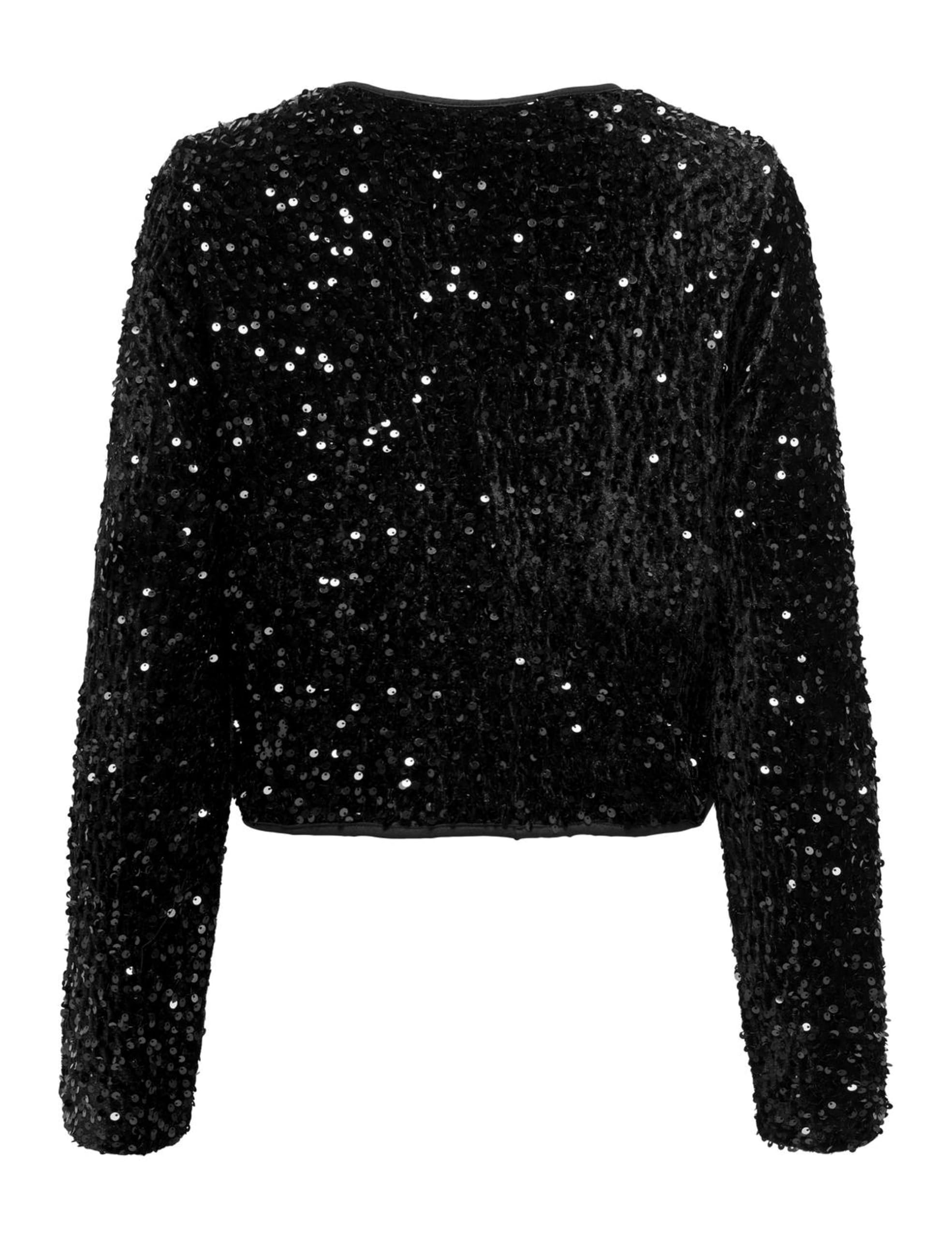 ONLY Onlanika Sequins Ls Bow Top WVN CS Femme