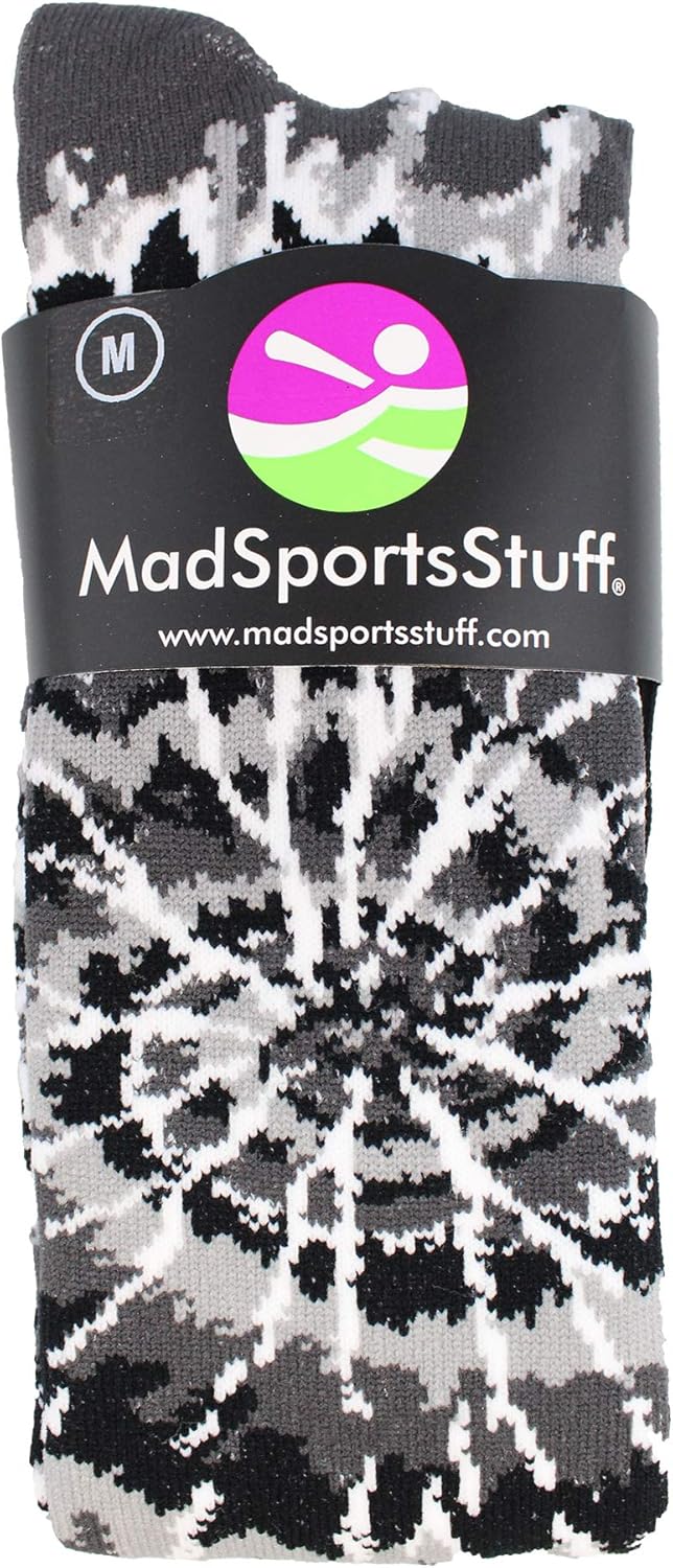MadSportsStuff Crazy Tie Dye Socks for Softball Soccer Volleyball Tall Over the Calf Athletic Socks Fun Neon Colors - Image 3