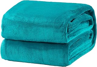 Bedsure Fleece Blanket Throw Size Teal Lightweight Super Soft Cozy Luxury Bed Blanket Microfiber