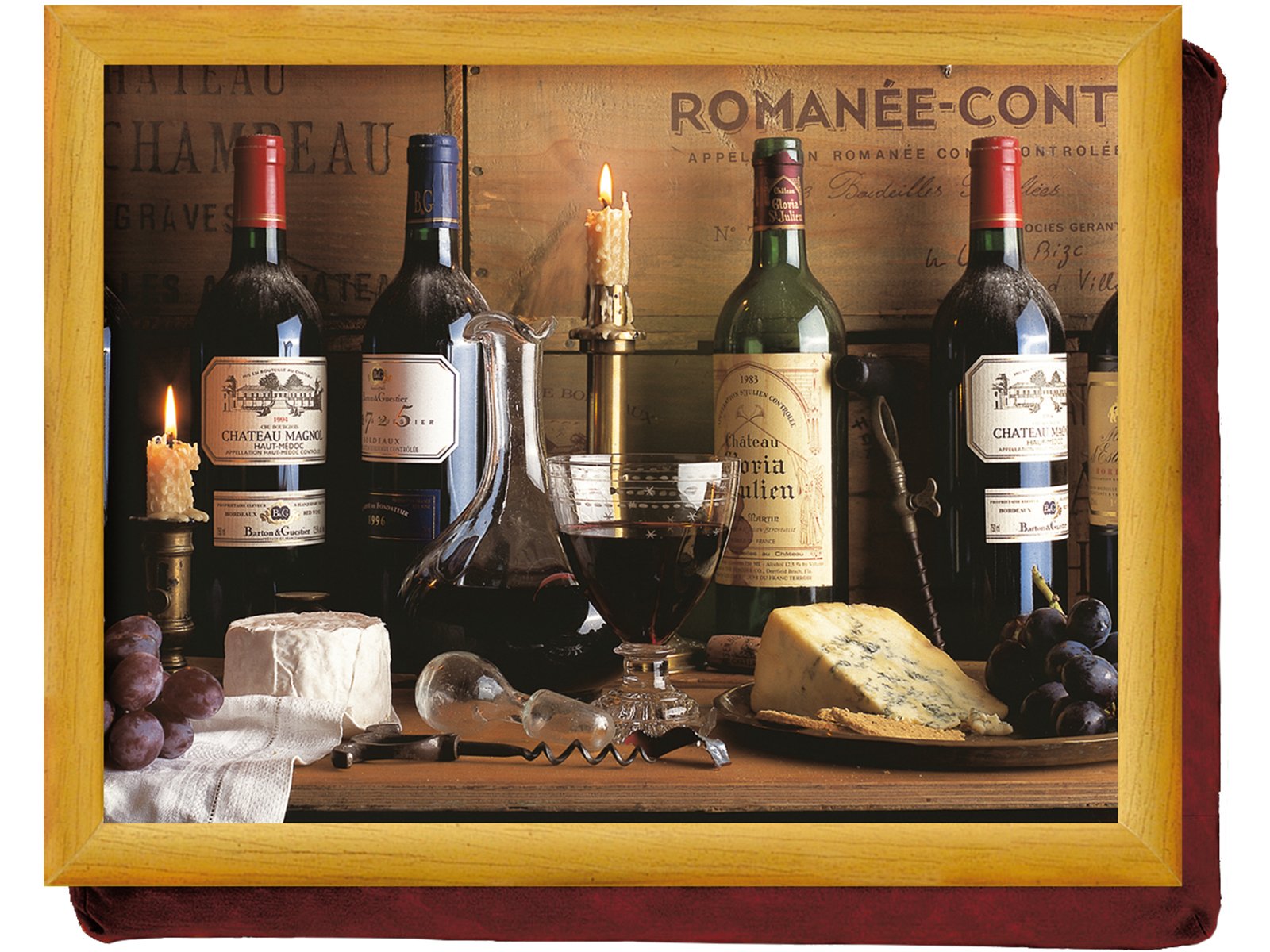 Creative Tops Vintage Wine Lap Tray by, 43.5 x 34 cm (17" x 13"), Multi-colour, LT660