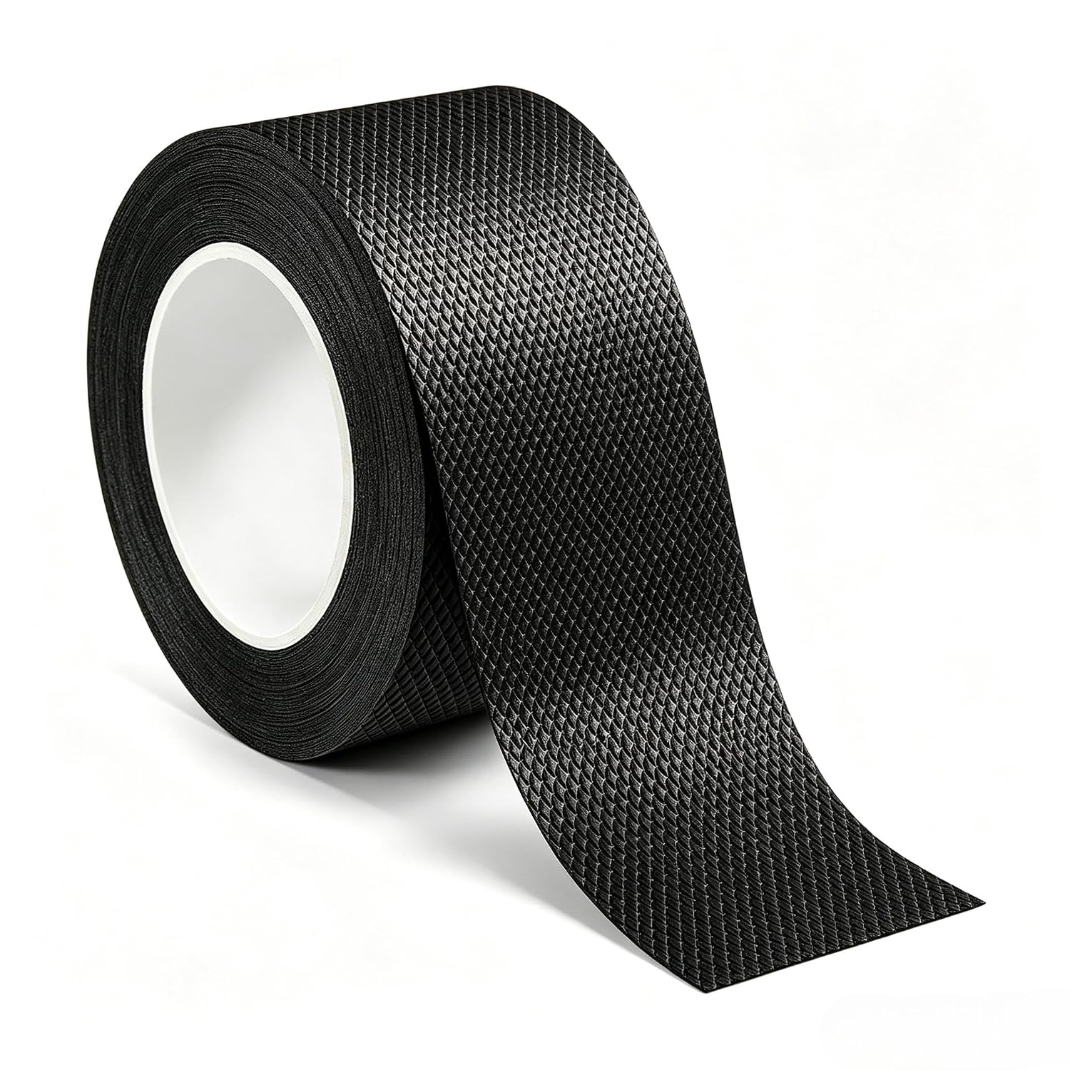 Black Rubber Grip Tape 2 Inch, 16.5Ft, Non-Abrasive Waterproof Anti Slip Tape, Strong Adhesive Non Slip Tape for Handles, Cushion Pad for Indoor & Outdoor, Making Surfaces Safer