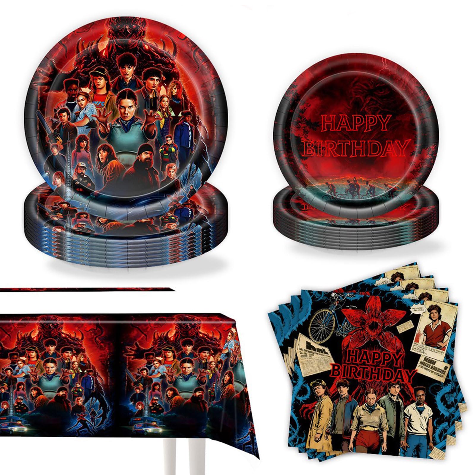 Set di stoviglie da 41 pezzi per feste di compleanno, posate di alta qualità per 10 persone, ideale per compleanni per bambini e feste a tema. - 2