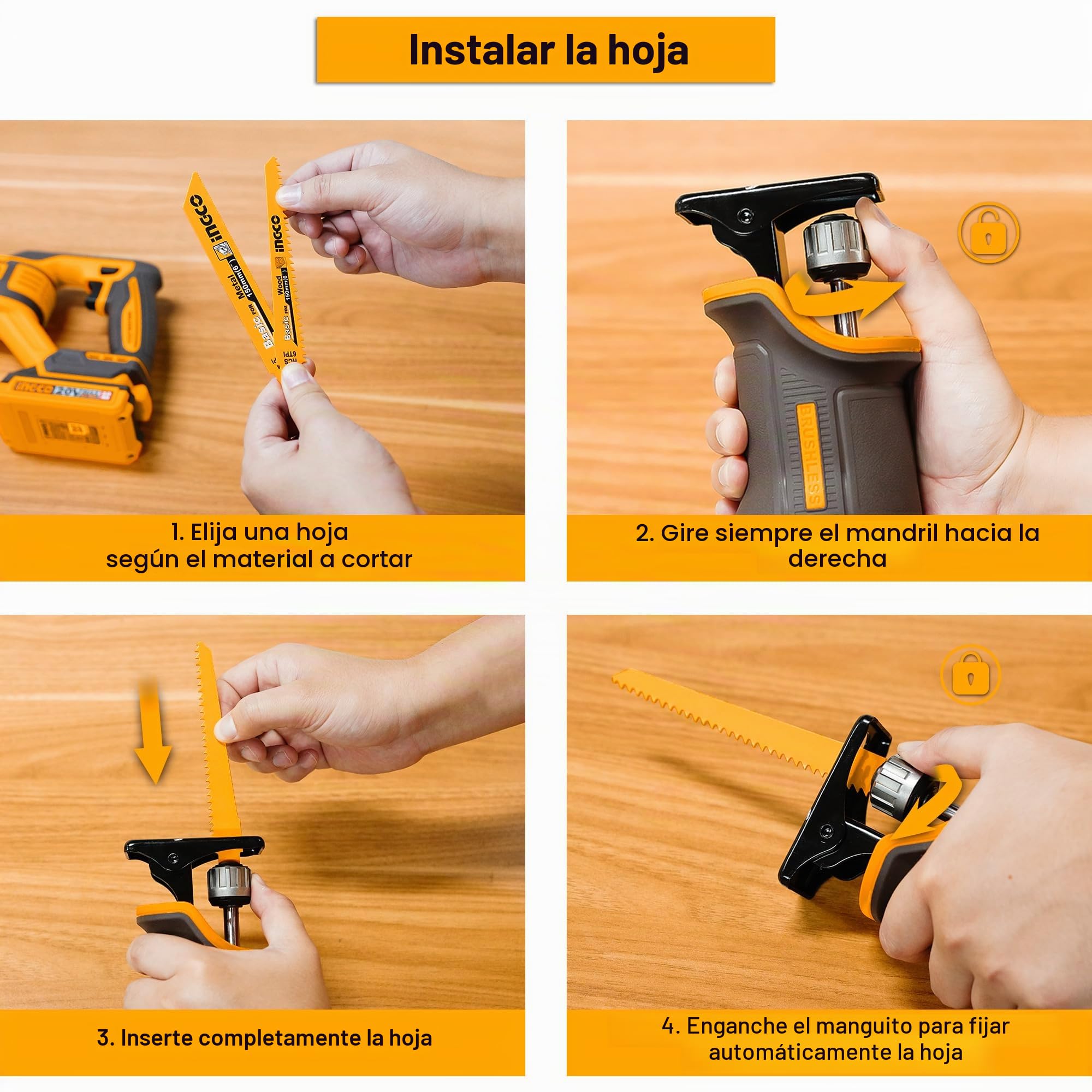 INGCO Sierra Sable Inalámbrica 20V (producto único) CRSLI2108