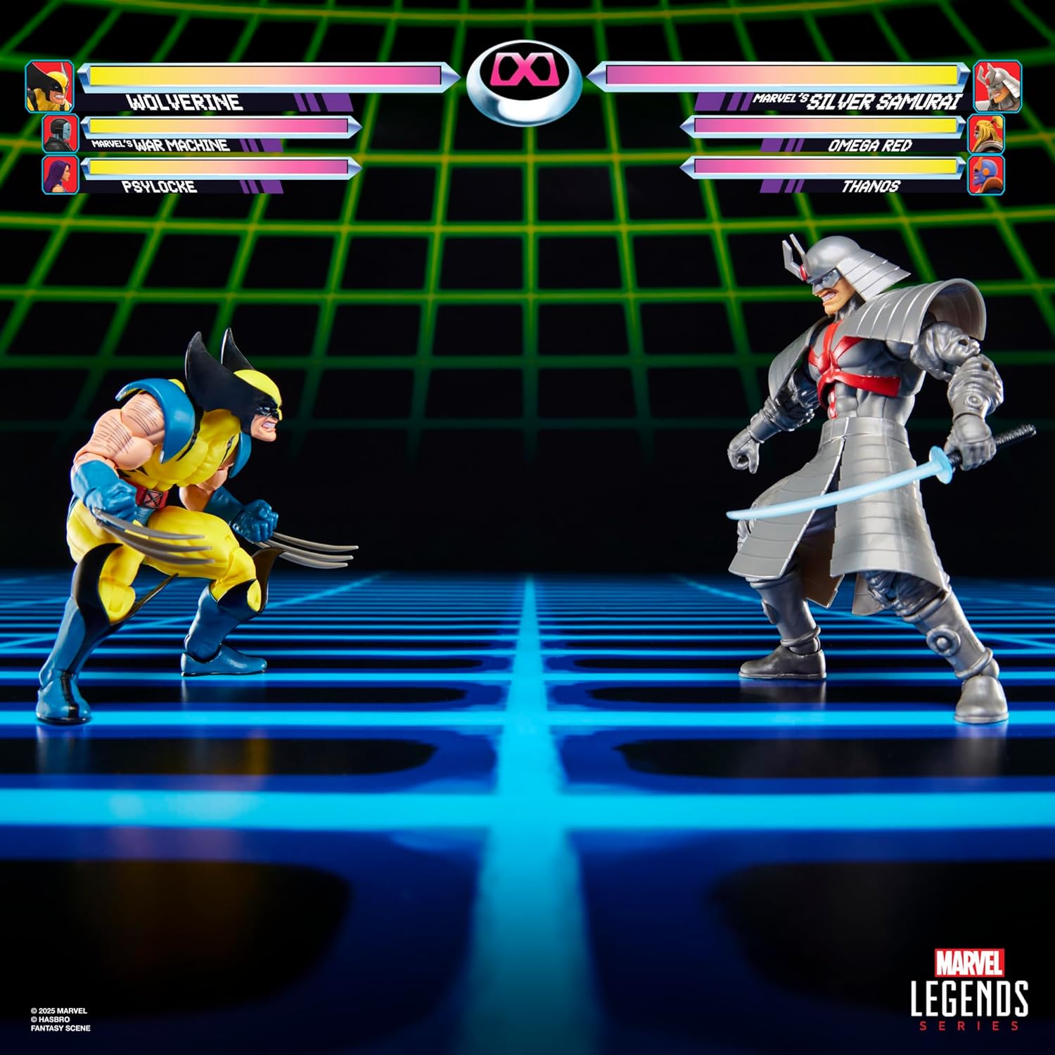 Marvel Legends Series Gamerverse Wolverine vs Marvel's Silver Samurai, Retro Video Game -Inspired Collectible 6-Inch Action Figures