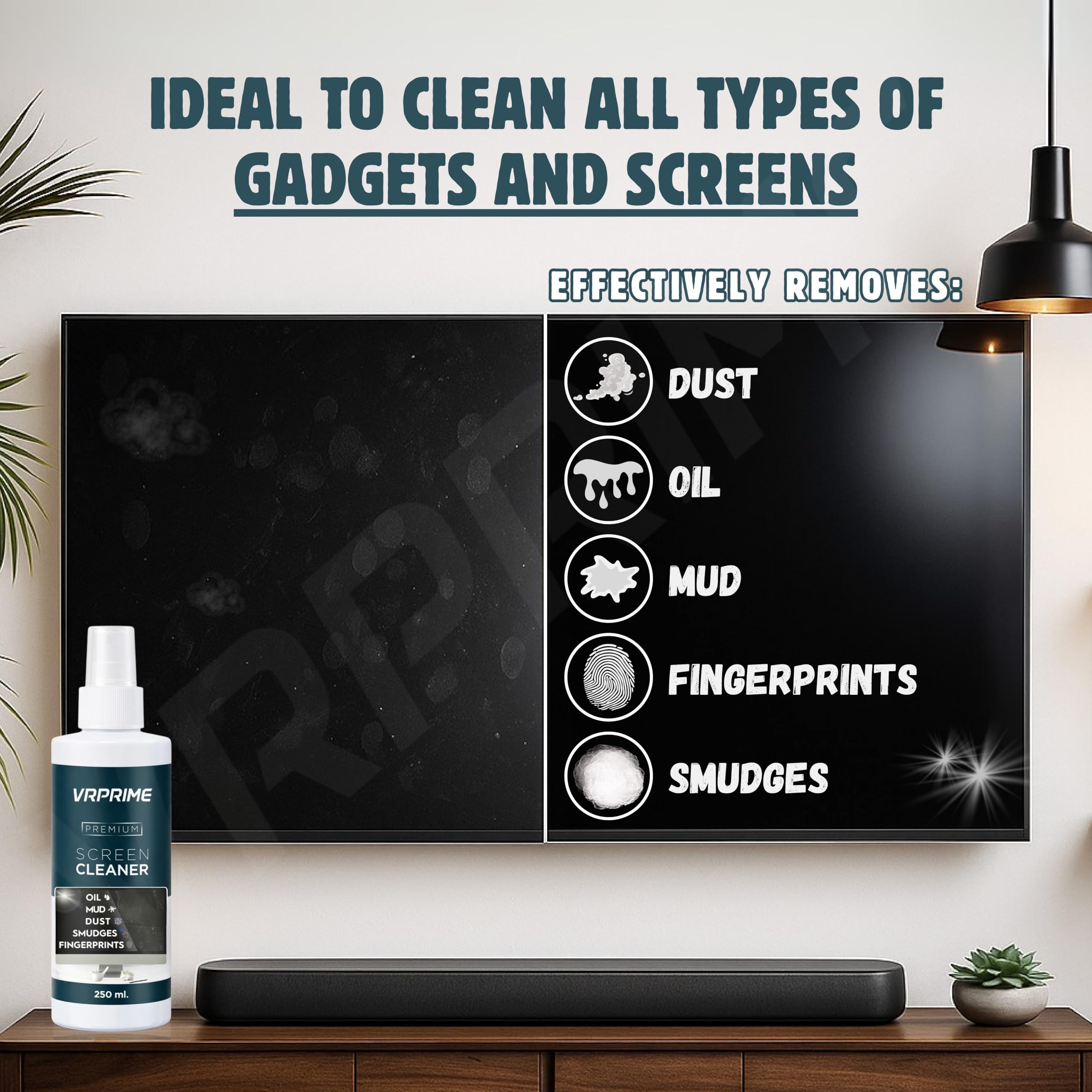 VR PRIME Laptop Cleaner Kit 8-in-1 | Tool for Cleaning Keyboard, Earbuds or Screens | Laptop Cleaning Kit Combo with 250Ml Screen Cleaner Liquid Spray 3