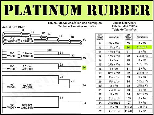 Miniatura 6 de Platinum Rubber 25 bandas de goma resistentes  Bandas de goma negras grandes y gruesas XL-grandes resistentes a los rayos UV para pesca, RC, lazos