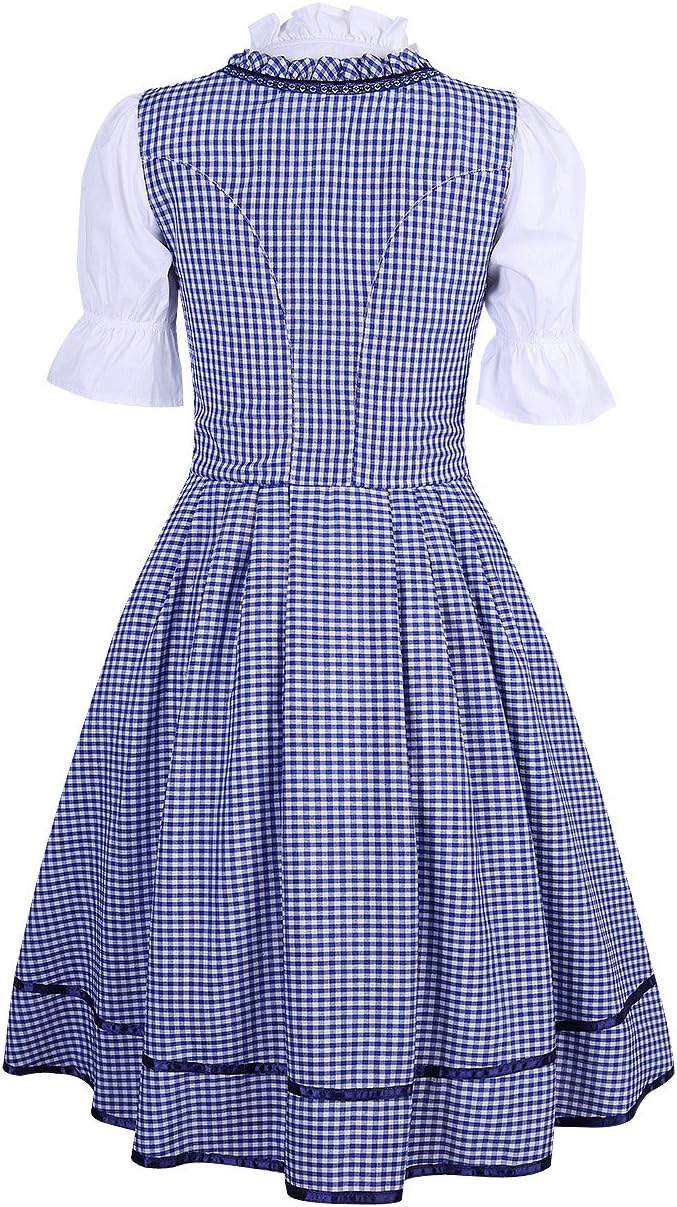 GloryStar Women's German Dirndl Beer Dress 3 Pieces Costumes for Bavarian Oktoberfest Carnival Festival - Image 3