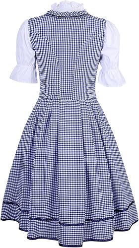 Miniatura 3 de GloryStar Disfraz de tirolesa alemana para mujer, para el Oktoberfest bávaro, carnaval, Halloween