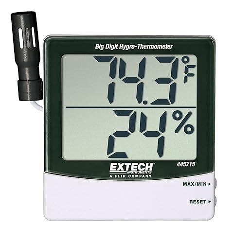 Extech 445715 Big Digit Remote-Probe Hygro-Thermometer