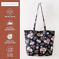 Vista 189 de Maison d' Hermine Bolsa de lona para mujer, bolsa de lona de algodón reutilizable para el hombro, bolsas de comestibles a granel con asa para 01