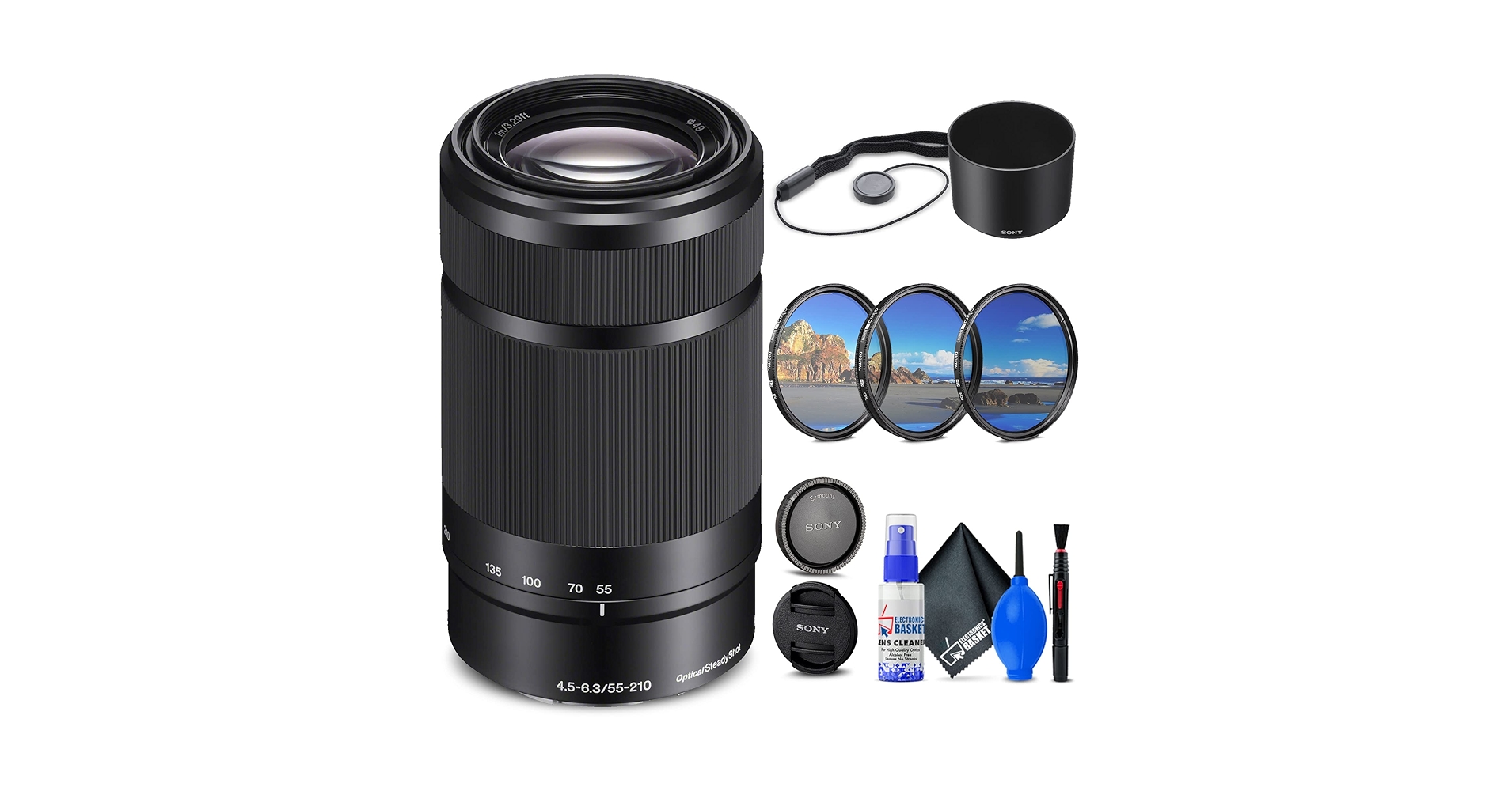 Amazon.com : Sony E 55-210mm f/4.5-6.3 OSS Lens (Black) (SEL55210