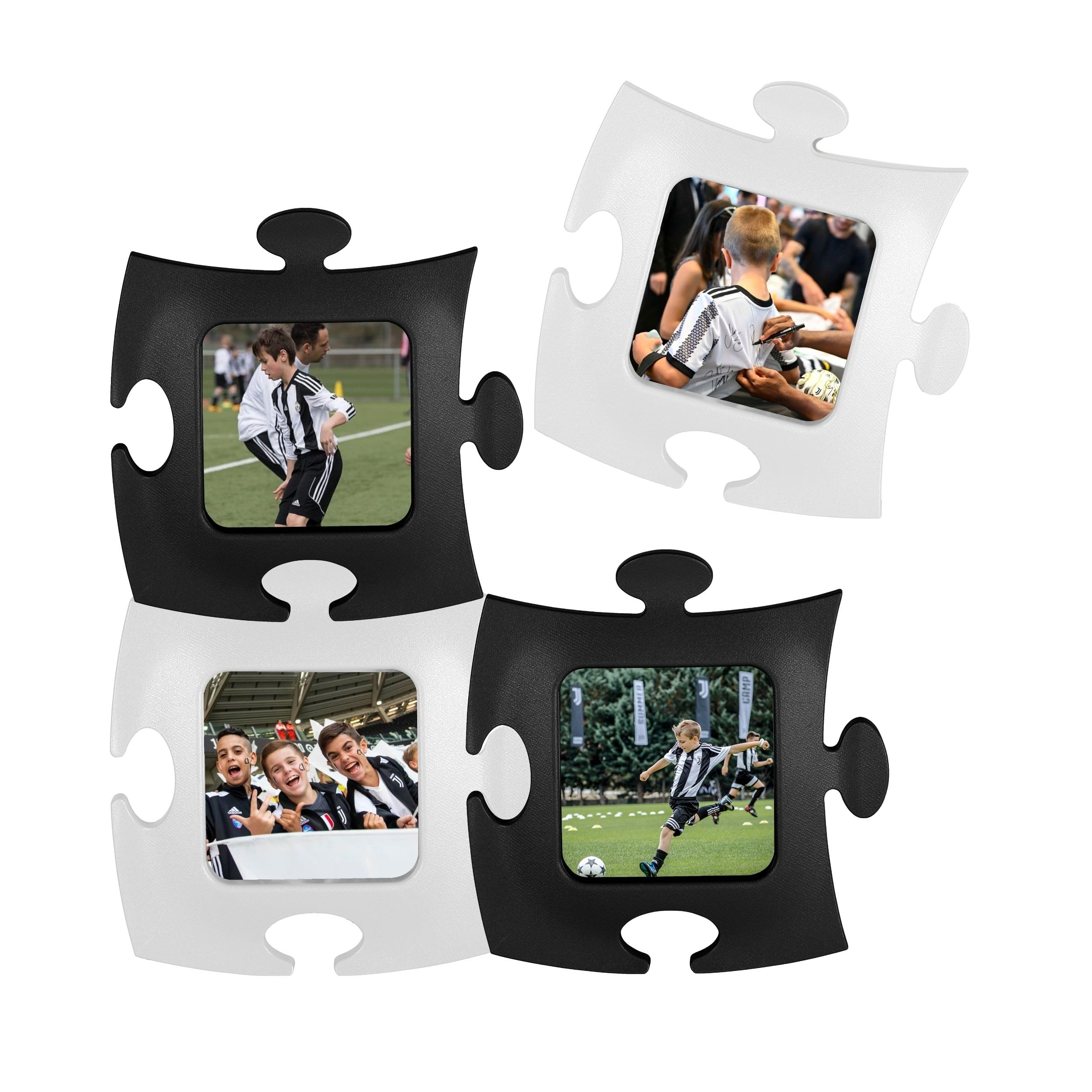Tommy Design PORTAFOTO PUZZLE - SET da 4 pezzi nei colori BIANCO