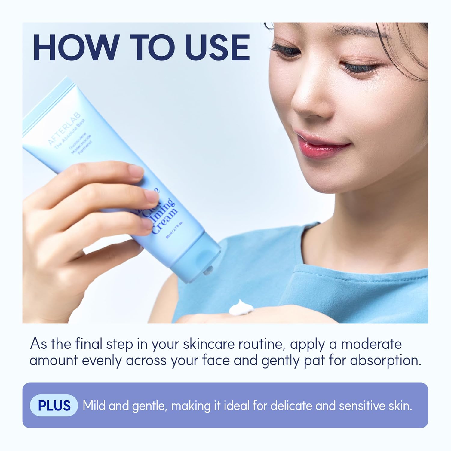 AFTERLAB Azulene CICA Calming Cream, Sensitive Skin Moisturizer for Men & Women, Soothing Hydration for Redness-Prone Skin, After-Shave Comfort, 2.7 fl.oz/ 80ml - Image 6