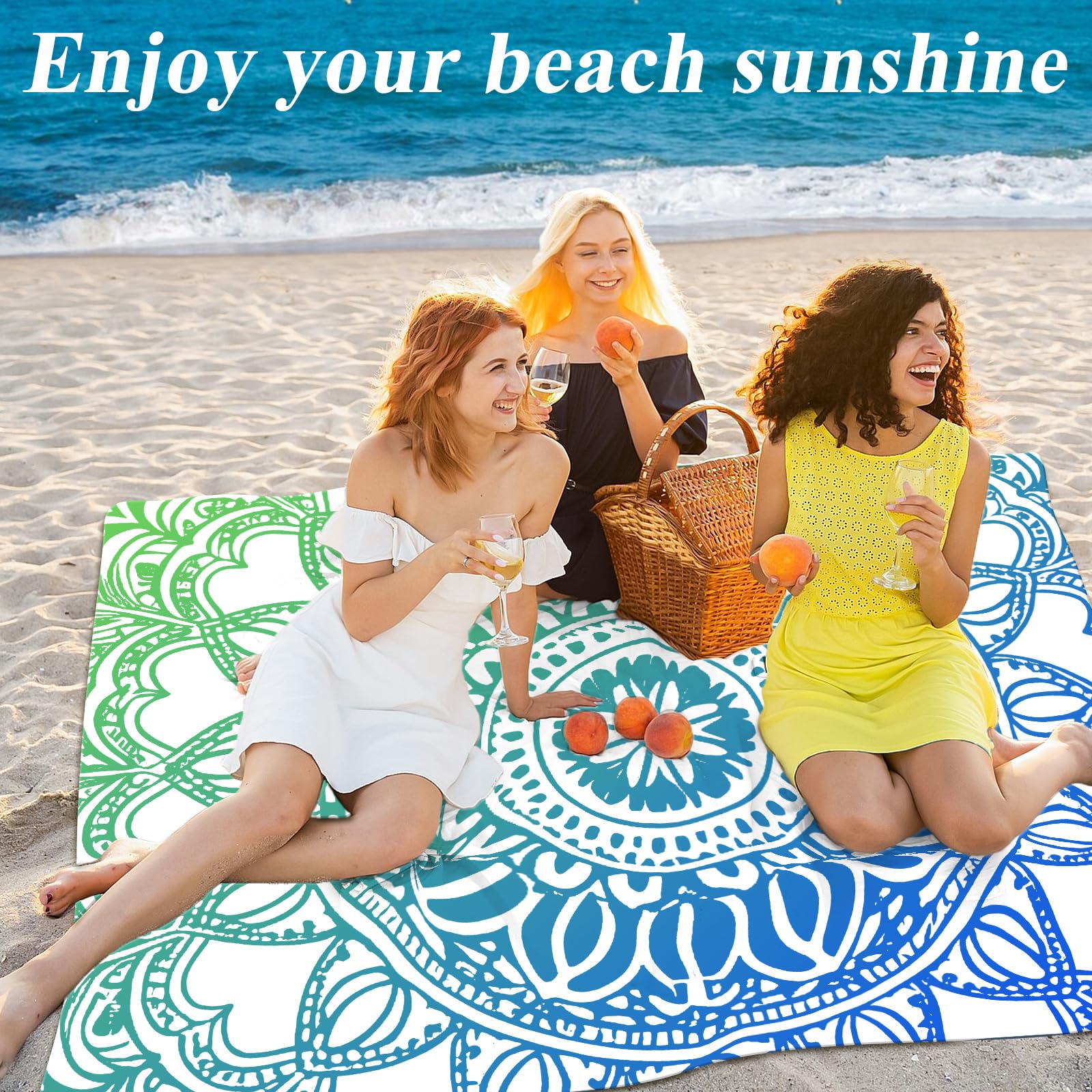 LXTOPN Asciugamano da spiaggia in microfibra, extra grande, 145 x 200 cm, da donna, per nuoto, spiaggia, viaggi, sport, fitness