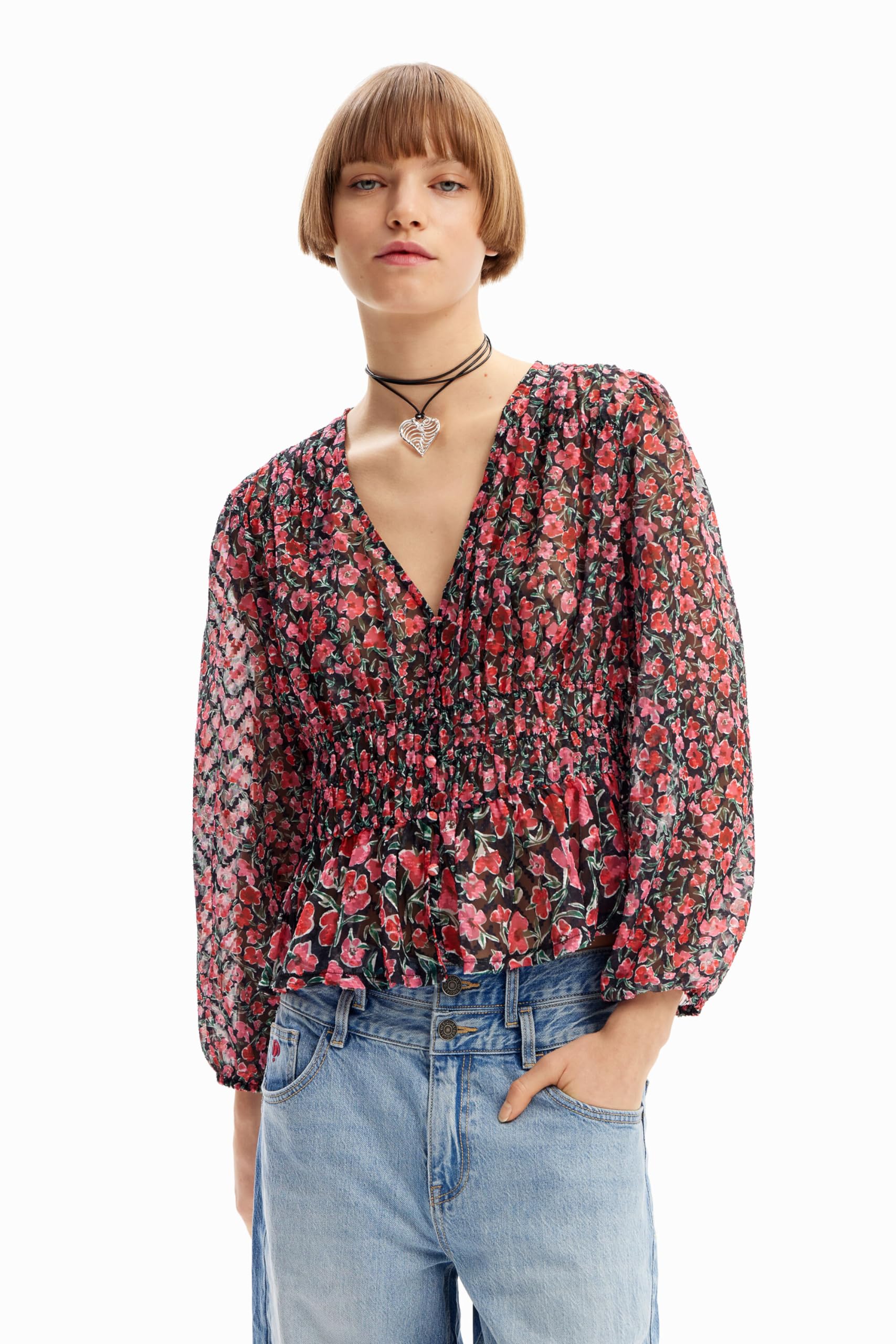 DESIGUAL MAGLIA DONNA ROSA