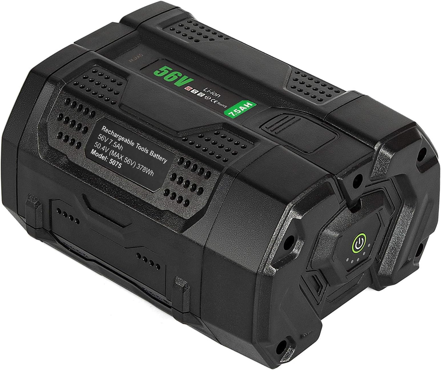 56V 7.5Ah Lithium-Ion Replacement Battery with Battery Holder for E-G-O BA2800 BA4200 BA1400 Compatible with 56V Power Tools ST1502LB CS1604 LB4800 LB5804 HT2400 with Fuel Gauge