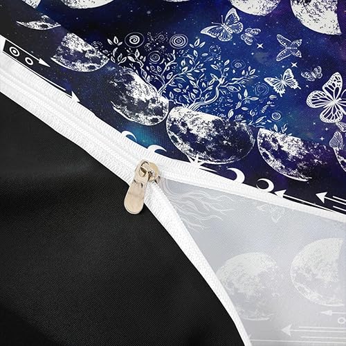 Miniatura 6 de Erosebridal Juego de ropa de cama con diseño de árbol de la vida, tamaño Queen para niños y niñas, diseño bohemio exótico de mariposa, funda de