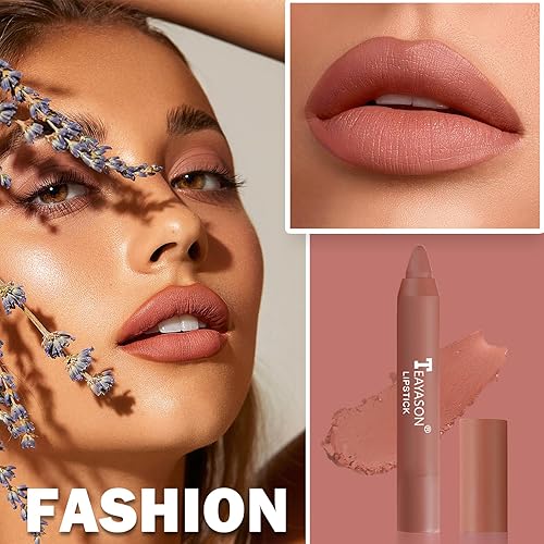 Miniatura 2 de 1 lápiz labial mate nude lápiz labial lápiz labial impermeable de larga duración barra de labios antiadherente taza terciopelo nude brillo labial
