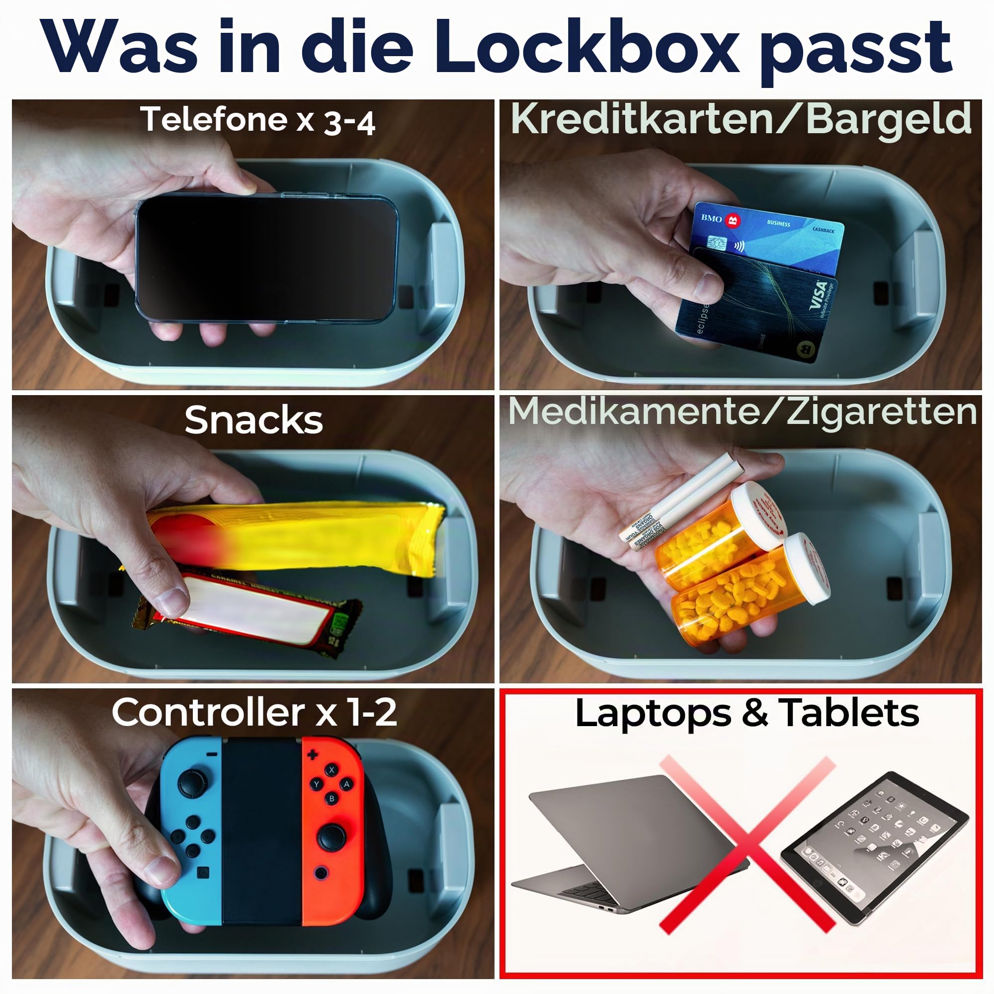 Mindsight Zeitgesteuerte Schlossbox | Trennen Sie den Stecker von Handys, Videospielen, Social Media, Snacks und Heißhungerattacken | 3 Modi basierend auf Willenskraft | einfach zu bedienen | außer