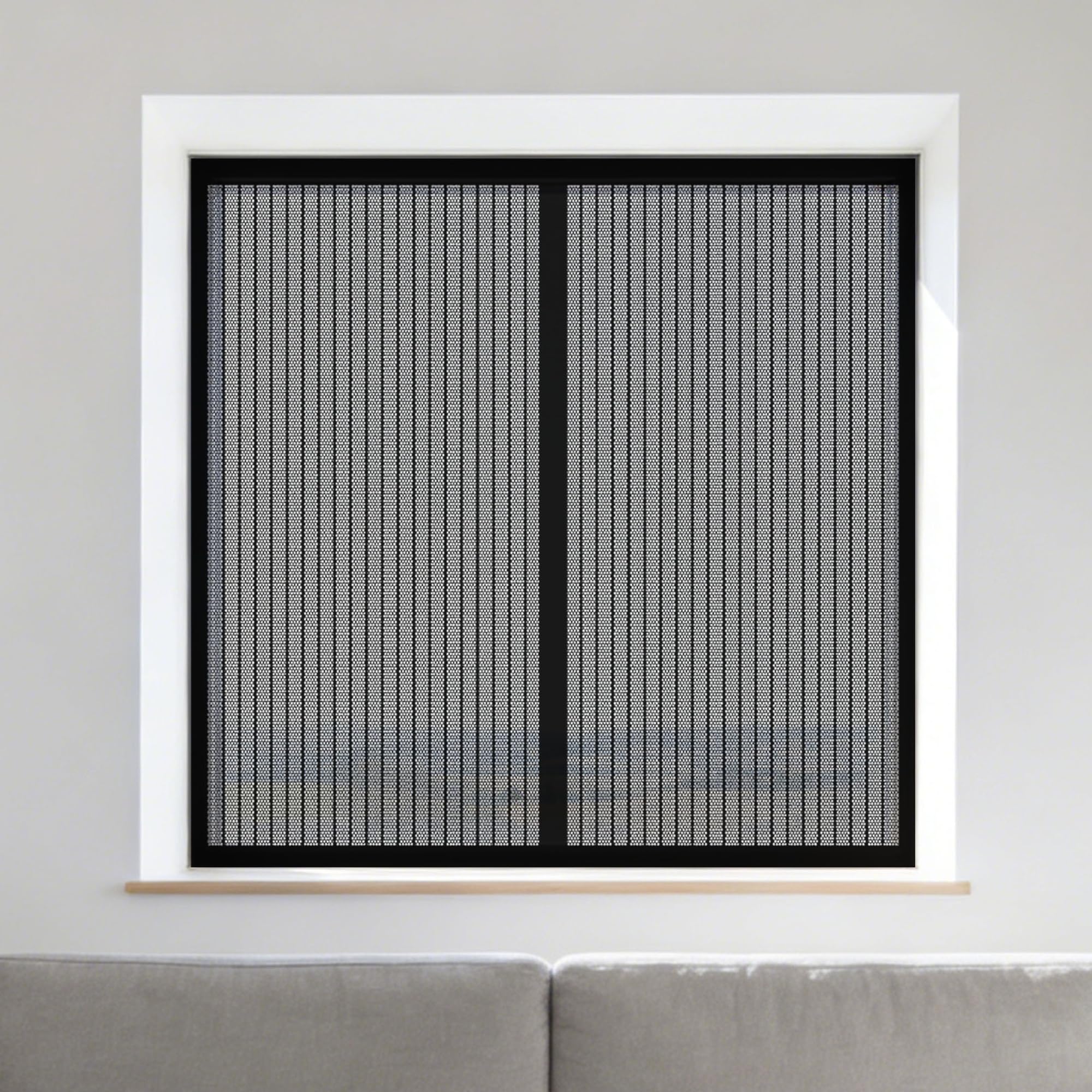 Magnetic Fly Screens Windows 70 x 170 cm Keep Fly Mosquito Out Silent Insect Mesh that Close Automatically with Installation Accessories for Living Room Bedroom Offfice, Black