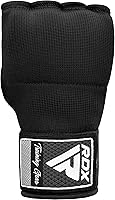 Vista 7 de RDX - Guantes de boxeo con acolchado de gel, para hombres y mujeres, con correas de muñeca elásticas de 100 cm de largo, rápidos, puños protectores
