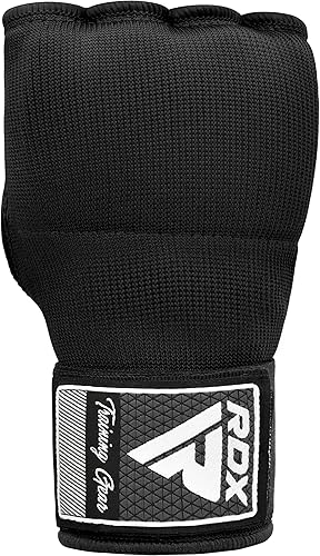 Miniatura 7 de RDX Gel Boxing Hand Wraps Inner Gloves Men Women, Quick 75cm Long Wrist Straps, Elasticated Padded Fist Under Mitts Protection, Muay Thai MMA
