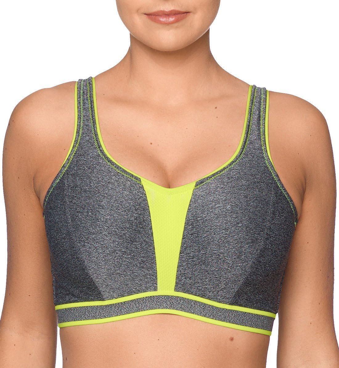 PrimaDonna Women's The Sweater Underwire Padded Sports Bra 6000116 36B Cosmic Grey