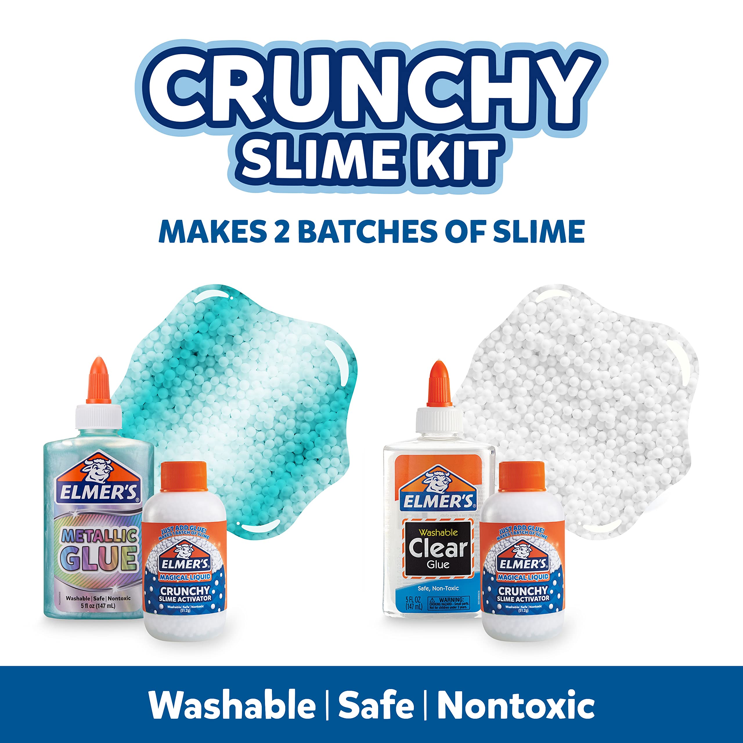 Elmer’s Crunchy Slime Kit Slime Supplies Include Metallic Liquid Glue