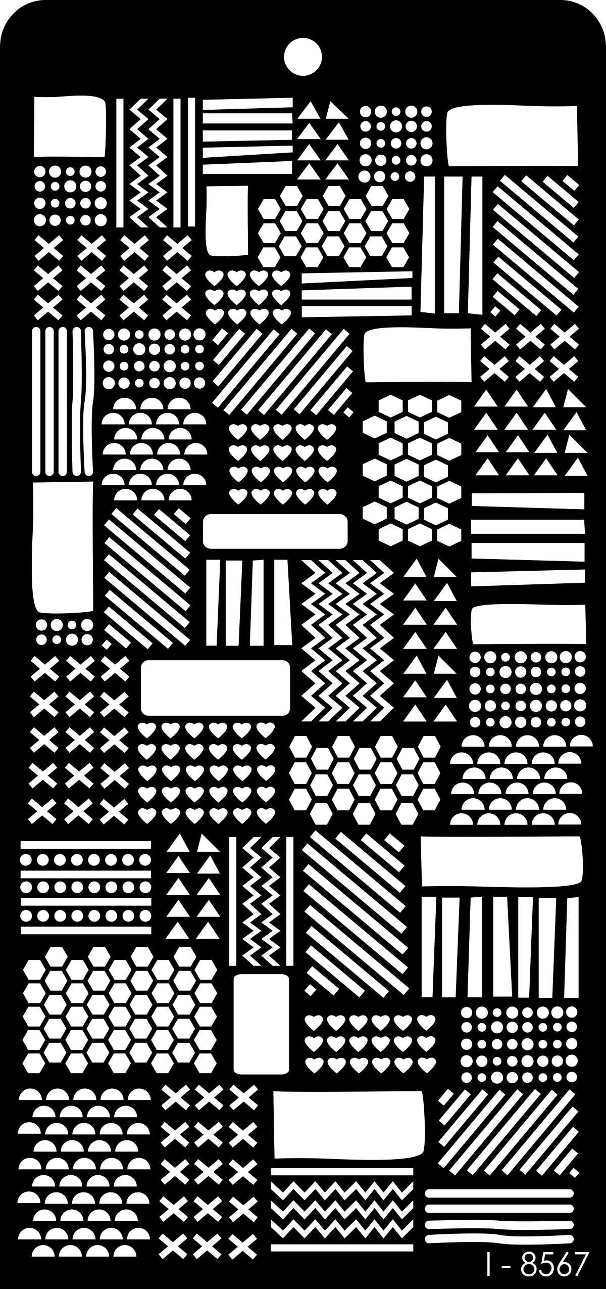 iCraft Decorative Layering Template Stencil i-8567 Size 4" x 8" Re-Usable Used for Painting, Journaling, Mix-Media, Wall Painting and Other Decorative Purposes. Pack of 1 Pcs