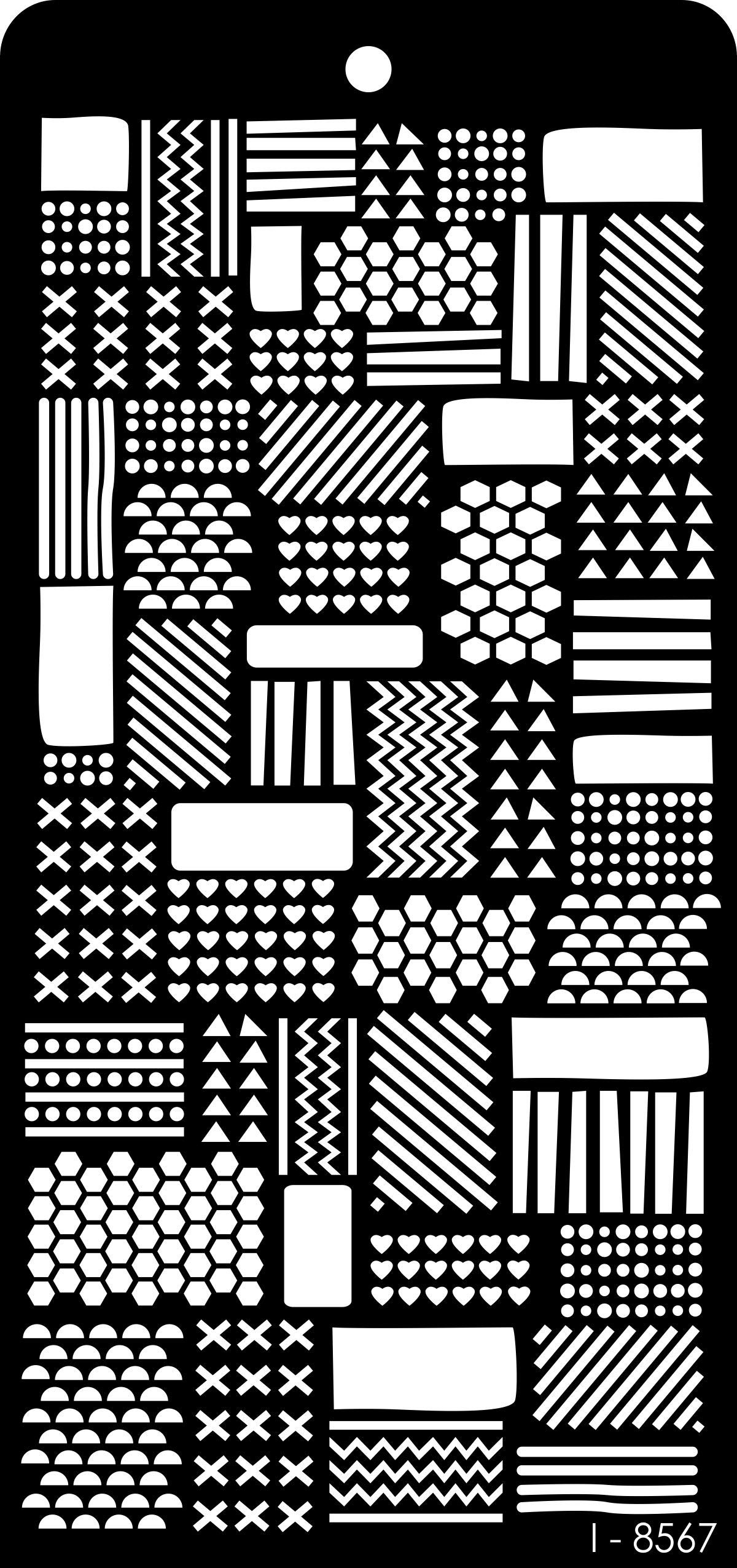 iCraft Decorative Layering Template Stencil i-8567 Size 4" x 8" Re-Usable Used for Painting, Journaling, Mix-Media, Wall Painting and Other Decorative Purposes. Pack of 1 Pcs