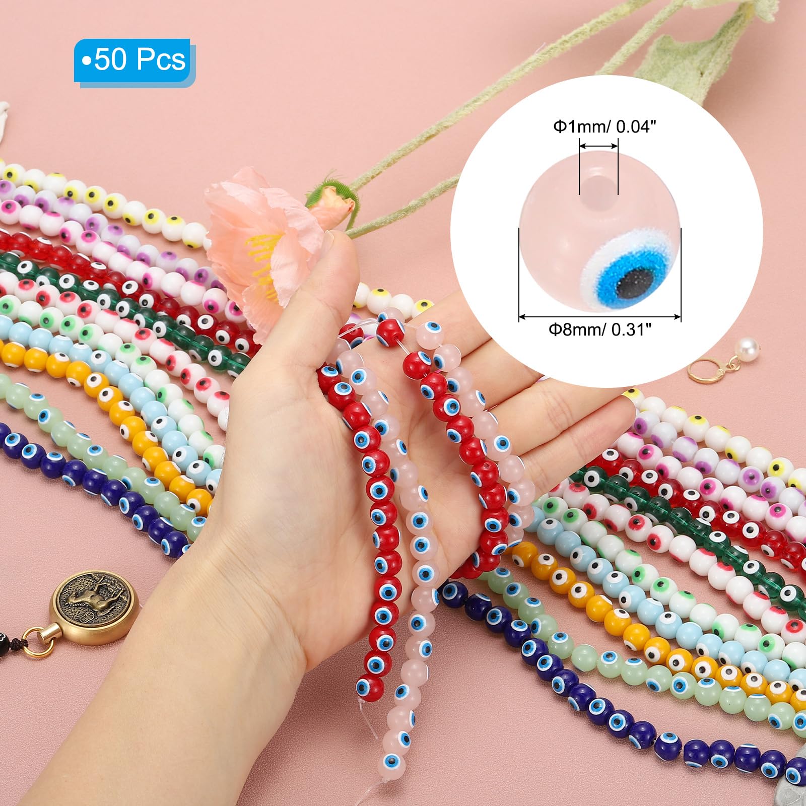 PATIKIL 8mm Evil Eye Beads - Image 2