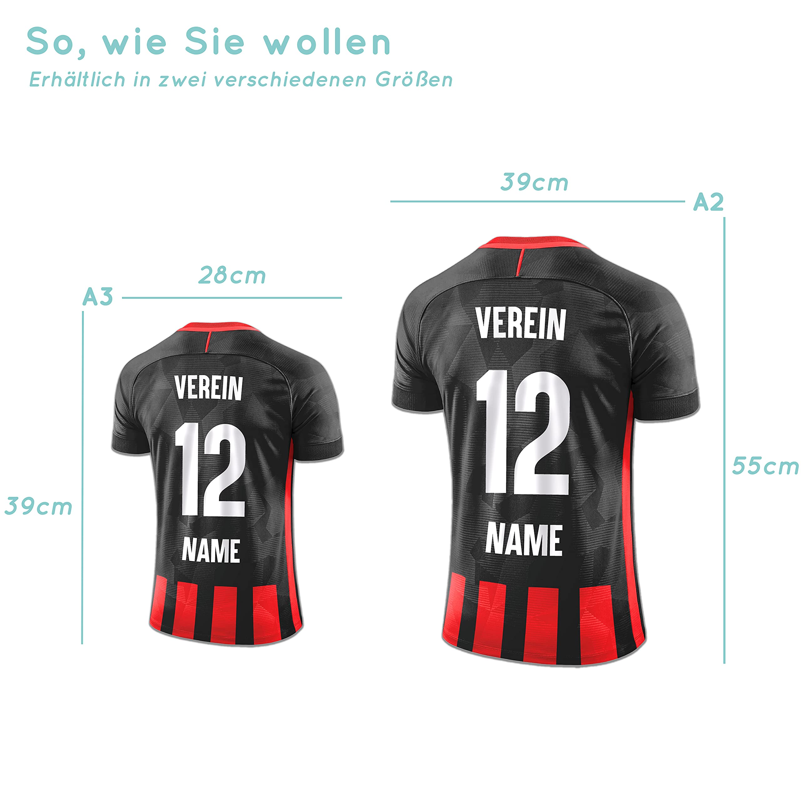 Elbeffekt Trikotlampe für Frankfurt Fans aus Holz - personalisierbares Geschenk - schenke Dein individuellen Frankfurt Fanartikel aus Echtholz