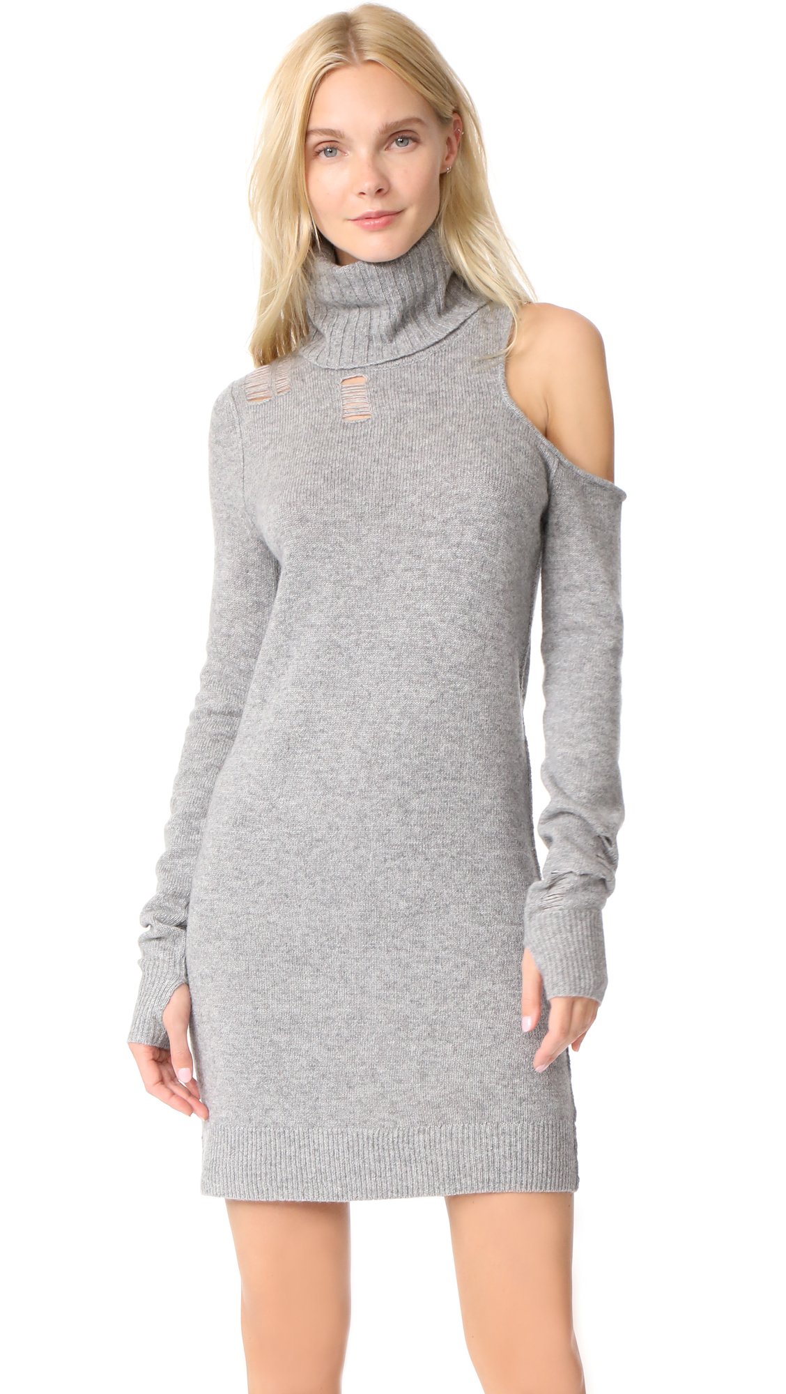 Women's Turtleneck Cut Out Sweater Dress
