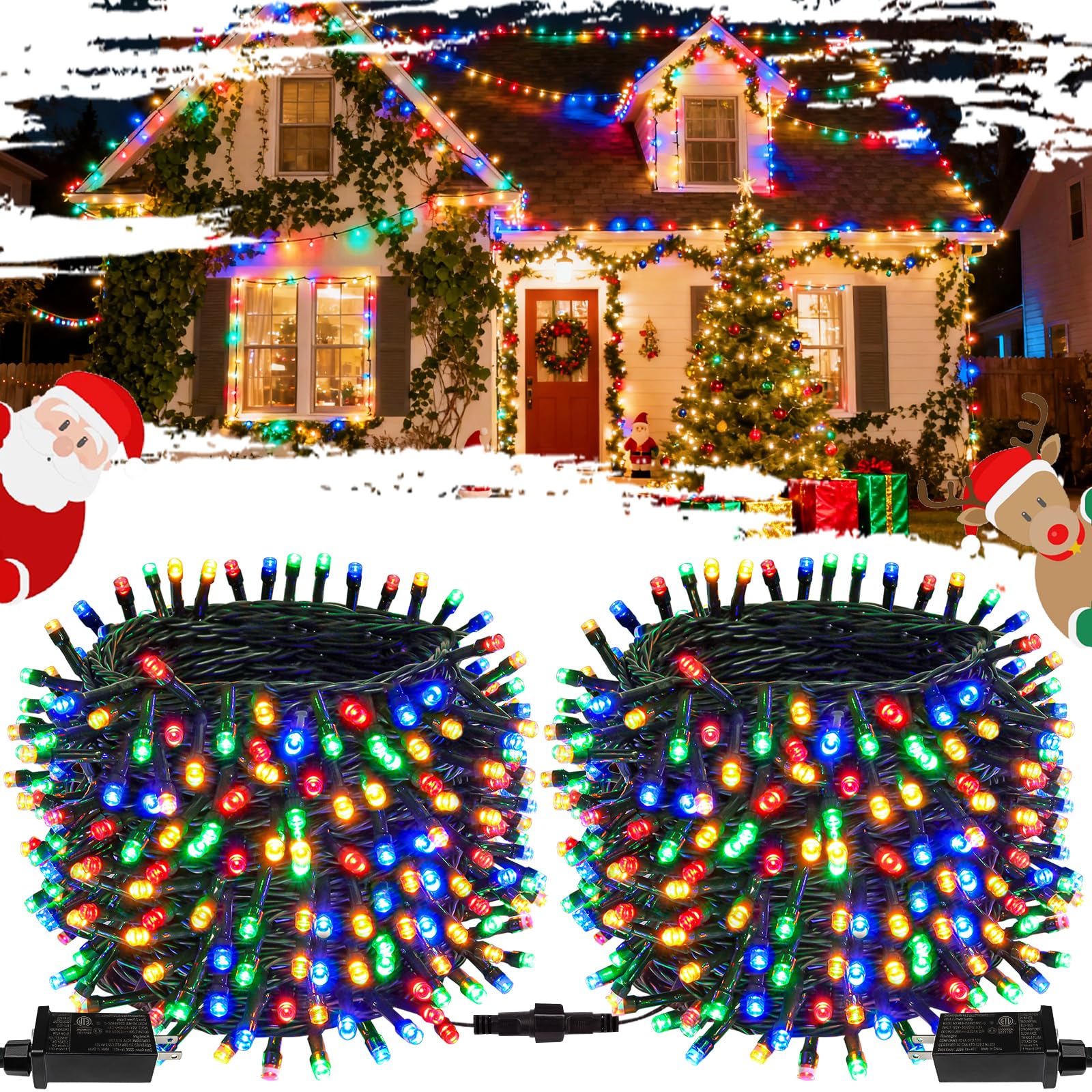 Amazon.com: 2-Pack Connectable Christmas Lights Outdoor
