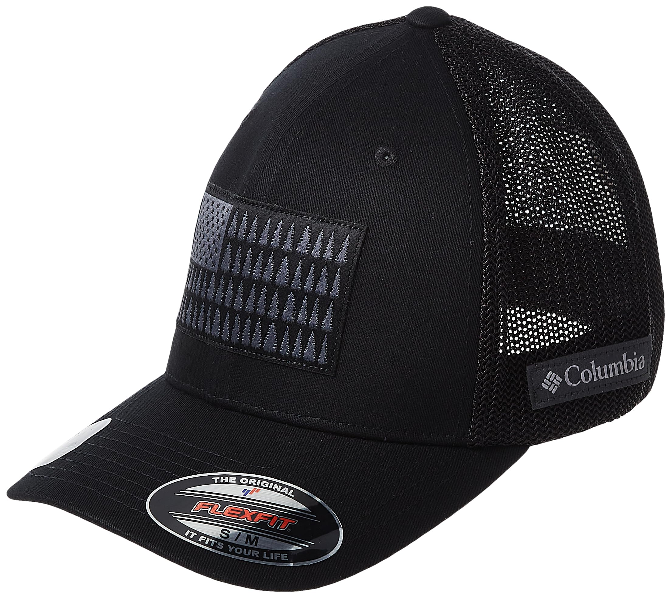 Unisex Tree Flag Mesh Ball Cap, Black, L/XL