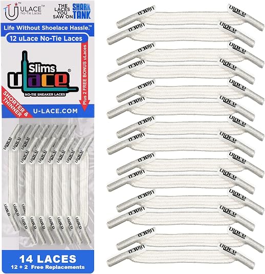 Amazon.com: U-Lace uLace Slims No-Tie Shoelaces - Elastic Shoe Laces ...
