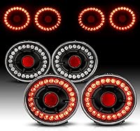 Vista 2 de AmeriLite L.E.D - Luces traseras negras para Chevy Corvette/Covette Z06, lado del pasajero y del conductor