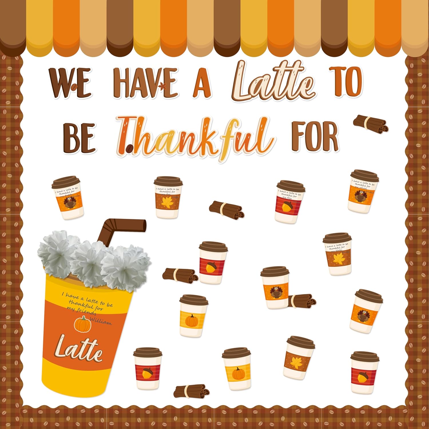 Thanksgiving Latte Bulletin Board