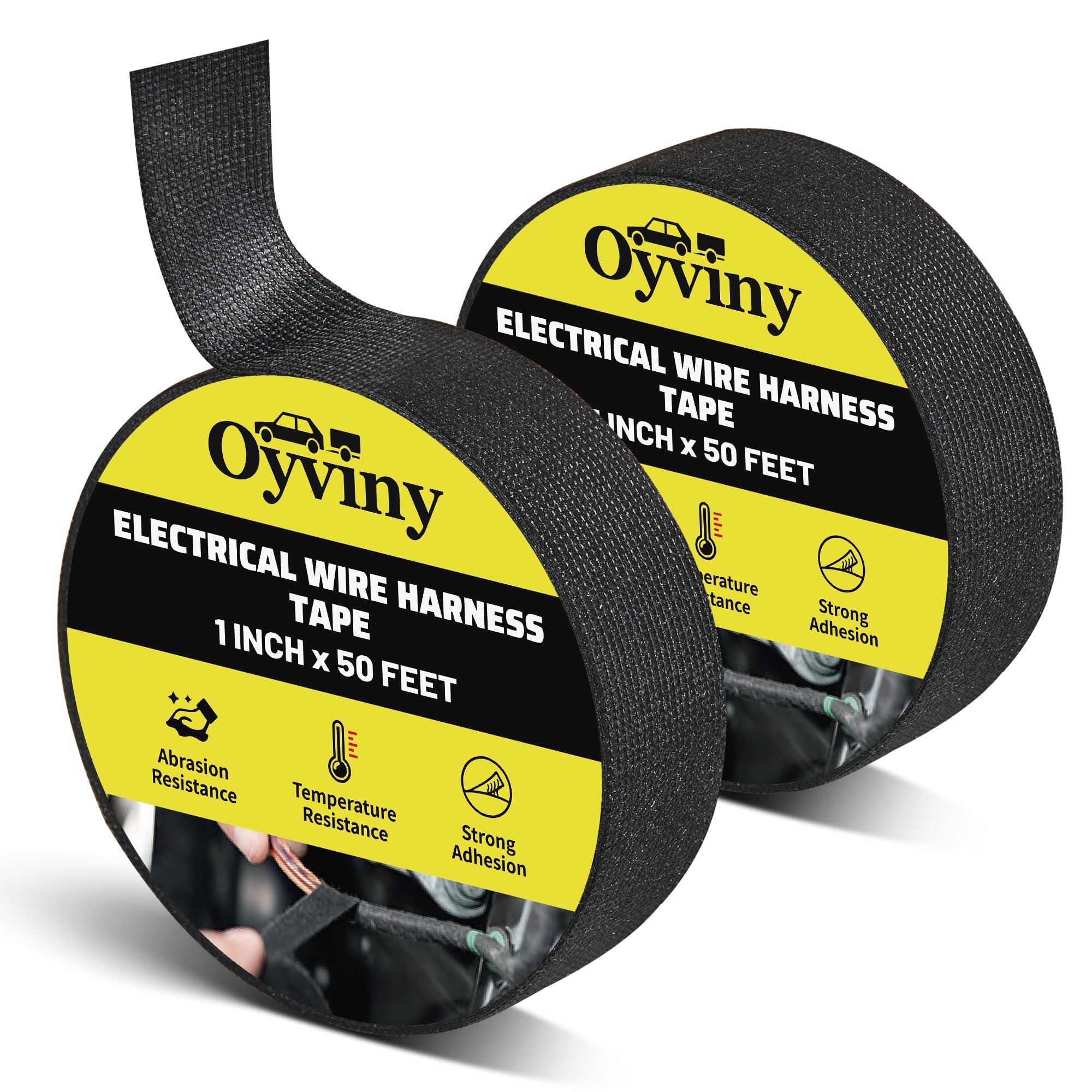 Oyviny Electrical Wire Harness Cloth Tape 1 Inch X 50 Feet Self Adhesive Wire Loom Cloth Tape For Automobile Electrical And Engine Wire Noise Dampening Wiring Harness Tape For Audio Wire Harness - View #10