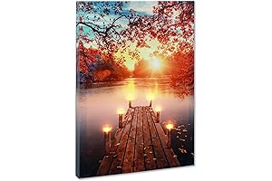 BetyHom LED Lighted Canvas Wall Art: Illuminated Tranquility