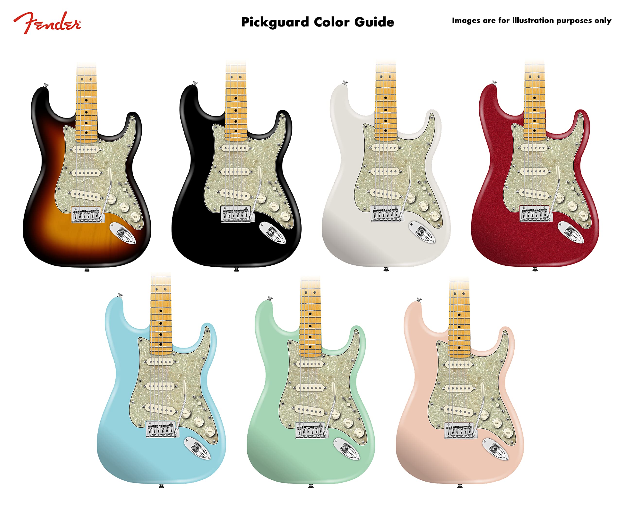 fender pickguard aged white