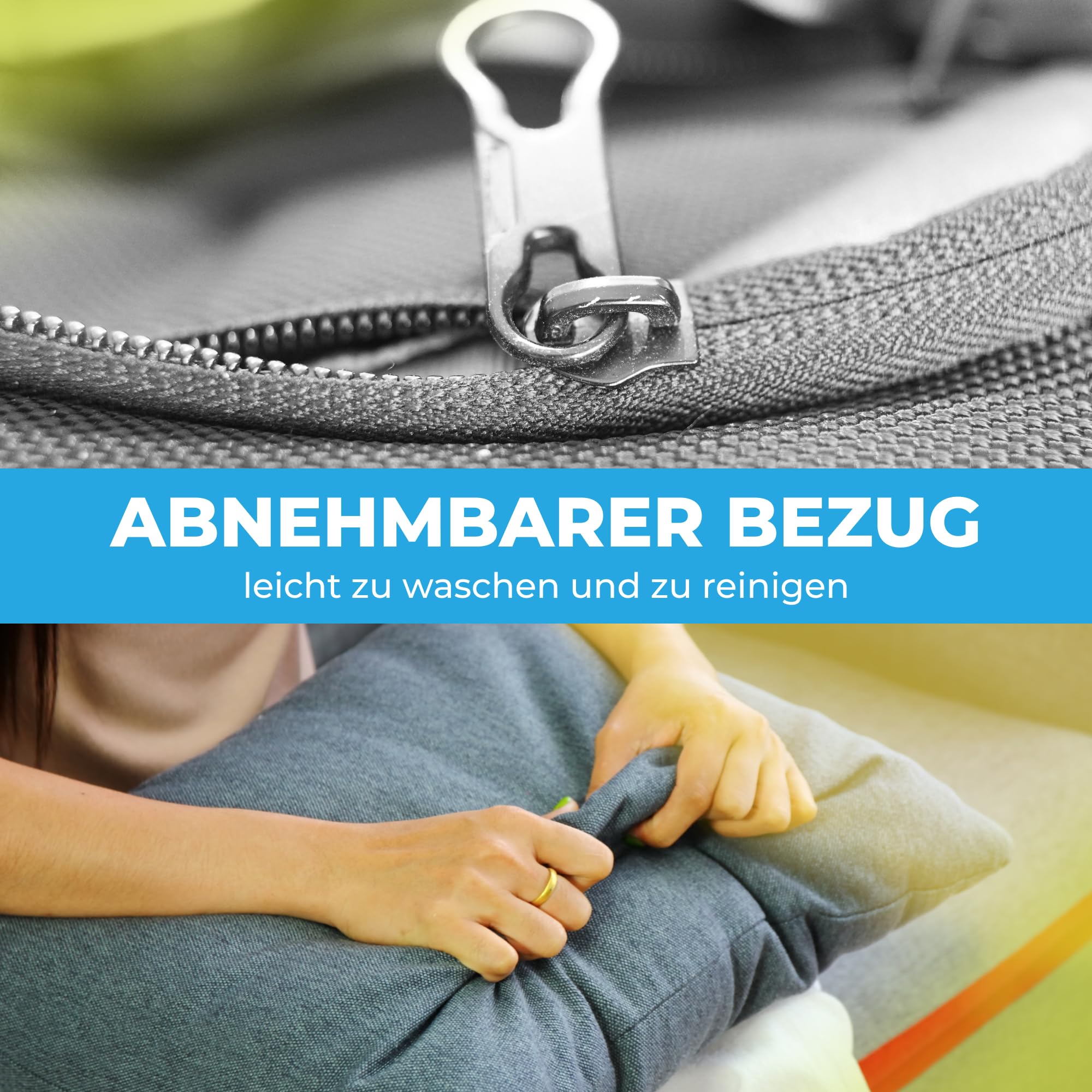 Palettenkissen 2-teiliges Set | Palettenauflage für Palettensofa | Rückenkissen & Sitzkissen für Europaletten | Palettenmöbel für Indoor & Outdoor mit UV-beständig | Made in EU | Graphit