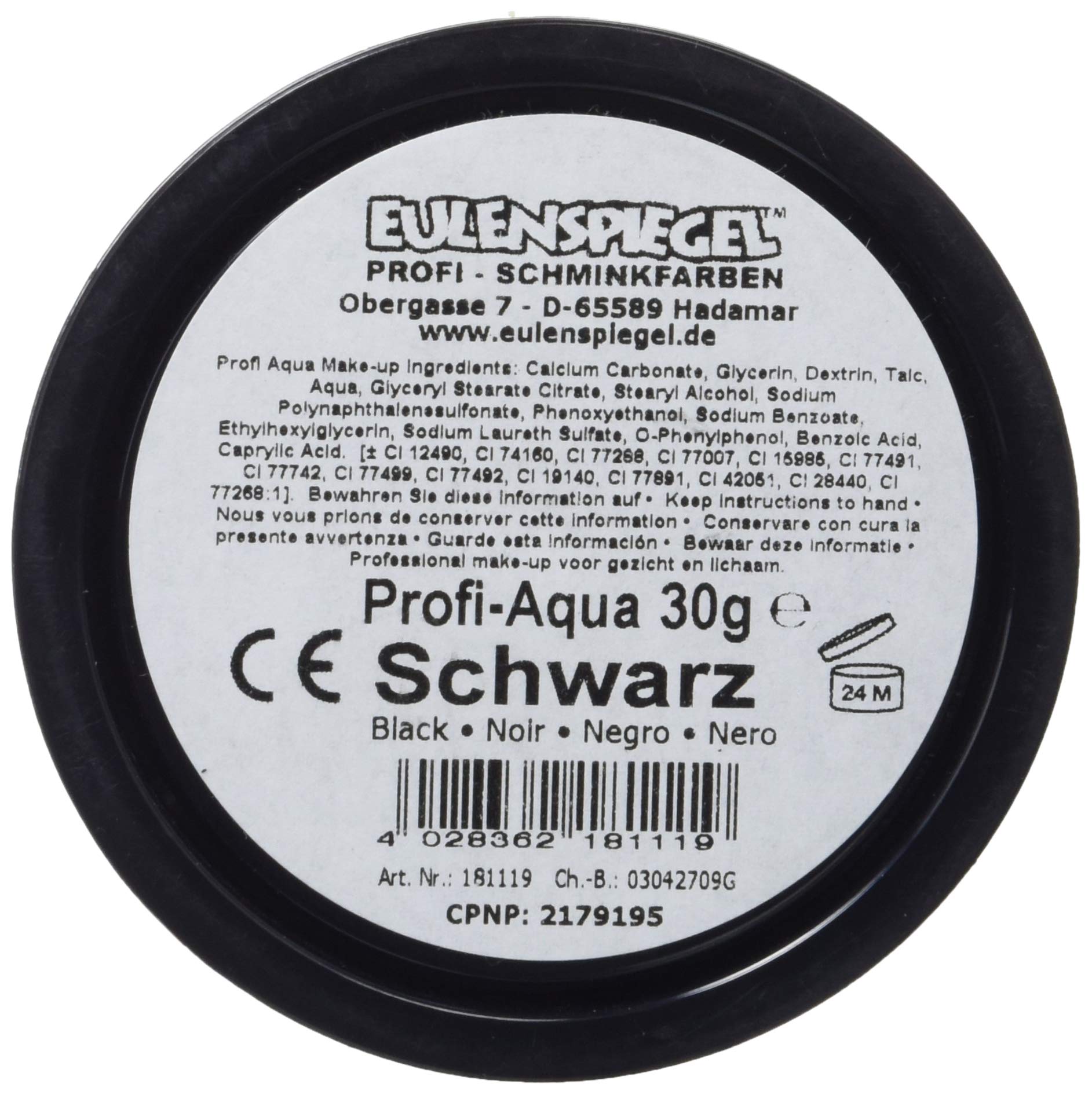 Eulenspiegel - Professional Aqua Make Up, make-up 20 ml, kolory do makijażu dla dzieci i dorosłych