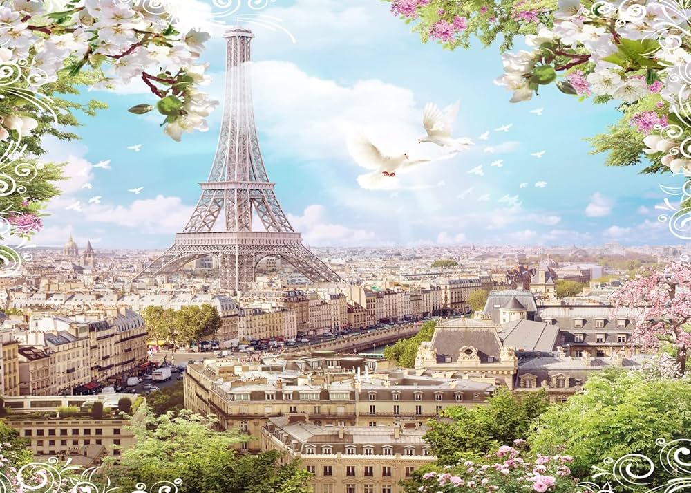Van Lod ヴァン・ロッド　油彩画 パリの風景 エッフェル塔　サイン入り Van Lod ヴァン・ロッド 油彩画 パリの風景 エッフェル塔 サイン