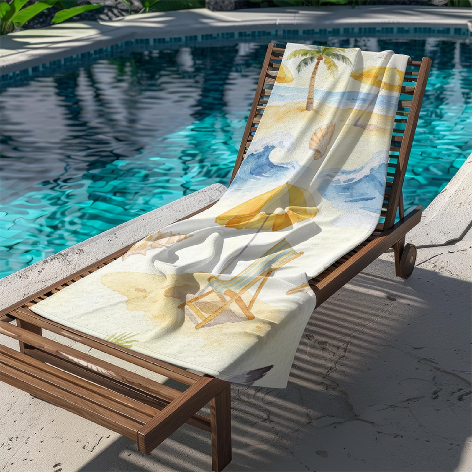 Tapis de Plage XXL Anti Sable Parapluie Jaune Serviette Piscine Adulte,Natte De Plage Pliable, Voyage Accessoires De Plage Camping,Serviette de Bain Personnalisée