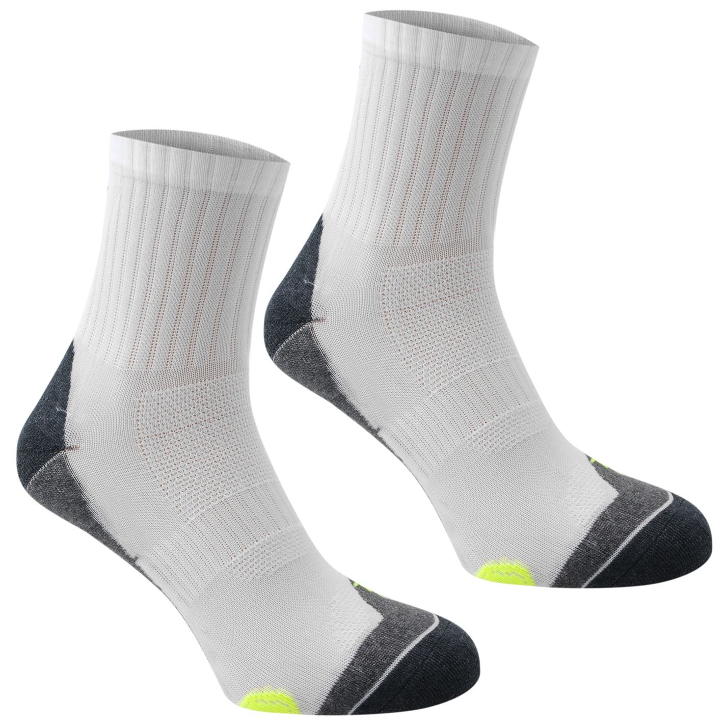 Karrimor Mens Dri Skin 2 Pack Running Socks White/Fluo Mens 7-11