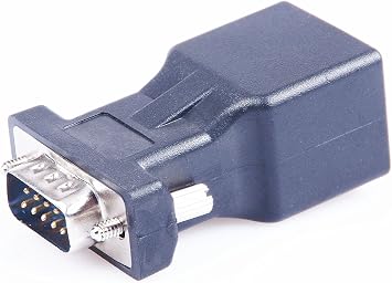 DB9 RS232 COM Male Port to RJ45 Female Connector Card DB9 Serial Port Extender to LAN CAT5 CAT6 RJ45 Network Ethernet Cable Adapter