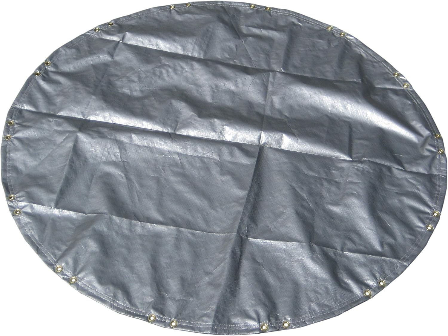 Round 18' Diameter Heavy Duty Silver/White Poly Tarp - 12 Mil, 6 Oz.